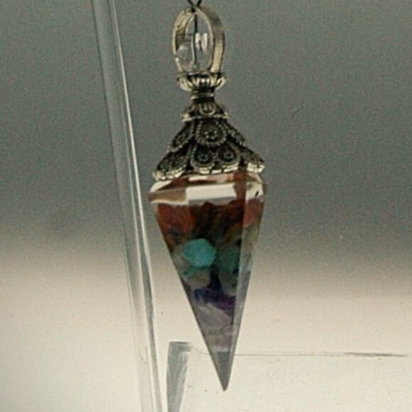 Rear-view Mirror Pendant with Carabiner Clip on a Handmade 14" Black Hemp - Picture 6 of 8